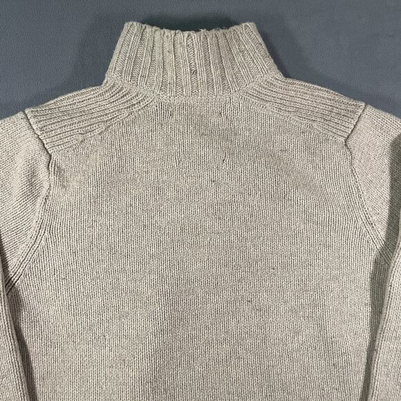 GAP Wool Sweater Men XL Vintage 90 Y2k Beige Cream Preppy Mock Grunge Pile Skate - Picture 8 of 8